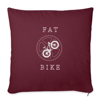 Fatbike vélo vtt vélo cycliste vtt - Housse de coussin décorative 45 x 45 cm - bordeaux - Devant