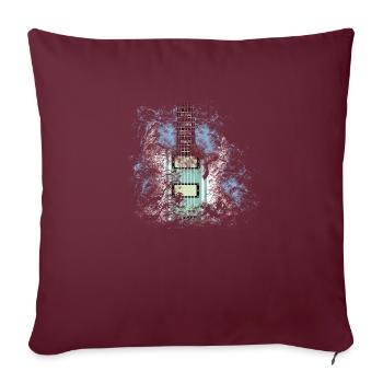 Guitare électrique - Housse de coussin décorative 45 x 45 cm - bordeaux - Devant