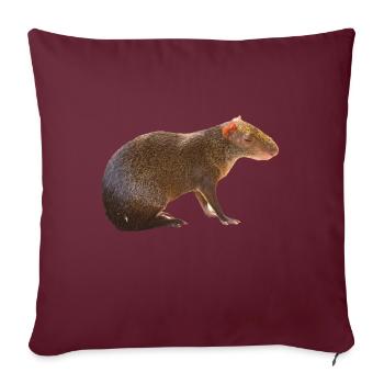 Agouti 4 - Housse de coussin décorative 45 x 45 cm - bordeaux - Devant