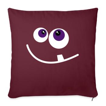 visage de monstre mignon - Housse de coussin décorative 45 x 45 cm - bordeaux - Devant