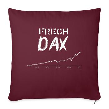 Frech DAX Börse Aktien - Sofakissenbezug 45 x 45 cm - Burgunderrot - Vorne