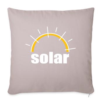 Énergie solaire - Énergies renouvelables - Soleil - Housse de coussin décorative 45 x 45 cm - taupe clair - Devant