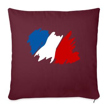 Frankreich Französische Fahne Franzose France Deko - Sofakissenbezug 45 x 45 cm - Burgunderrot - Vorne