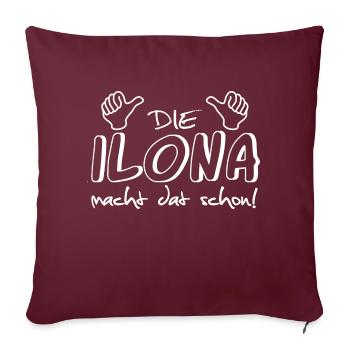 Ilona - Sofakissenbezug 45 x 45 cm - Burgunderrot - Vorne