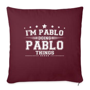 Pablo - Housse de coussin décorative 45 x 45 cm - bordeaux - Devant