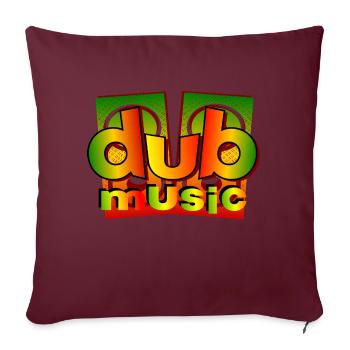 dub music reggae - Sofakissenbezug 45 x 45 cm - Burgunderrot - Vorne