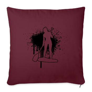 Stand up Paddle Board Standup Paddle Sup - Housse de coussin décorative 45 x 45 cm - bordeaux - Devant