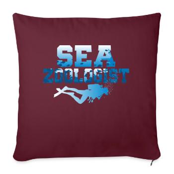 Sea Zoologist Marine Biology Scientist - Sofakissenbezug 45 x 45 cm - Burgunderrot - Vorne