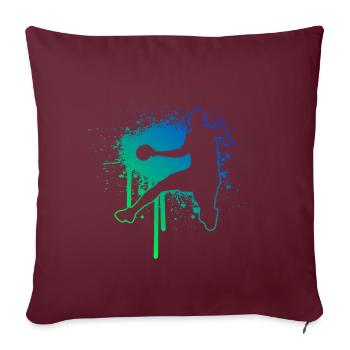 Joueuses de handball Joueuses de handball Handball Hommes - Housse de coussin décorative 45 x 45 cm - bordeaux - Devant
