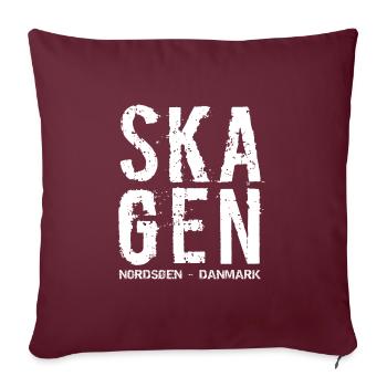 Skagen, Danemark, Mer du Nord, Ostee, Jutland du Nord - Housse de coussin décorative 45 x 45 cm - bordeaux - Devant
