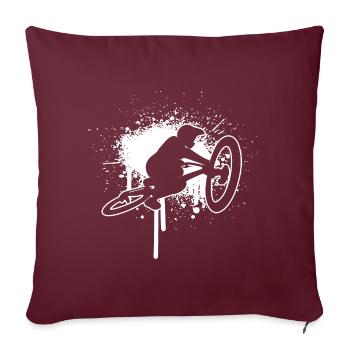 Cyclistes Vététistes Cyclisme Dames Cyclisme Cyclisme - Housse de coussin décorative 45 x 45 cm - bordeaux - Devant