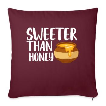Plus sucré que le miel - Housse de coussin décorative 45 x 45 cm - bordeaux - Devant