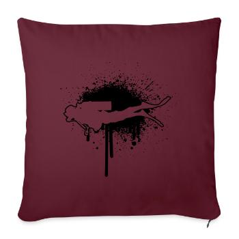 Plongée sous-marine Plongée Plongée sous-marine Plongée - Housse de coussin décorative 45 x 45 cm - bordeaux - Devant
