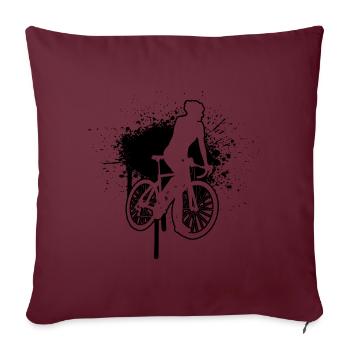 Vélo de route Cycliste de route Femmes Vélo de route Cyclisme de route Cyclisme de route - Housse de coussin décorative 45 x 45 cm - bordeaux - Devant