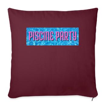 piscine party - Housse de coussin décorative 45 x 45 cm - bordeaux - Devant