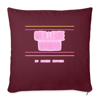 Meilleure MAMAN - Housse de coussin décorative 45 x 45 cm - bordeaux - Devant