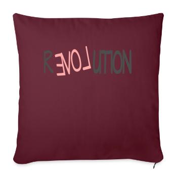 Révolution - Housse de coussin décorative 45 x 45 cm - bordeaux - Devant