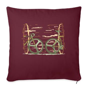 Portail de vélo trou noir - Housse de coussin décorative 45 x 45 cm - bordeaux - Devant
