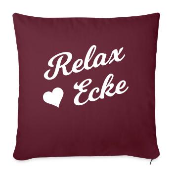 Relax Kissen - Sofakissenbezug 45 x 45 cm - Burgunderrot - Vorne