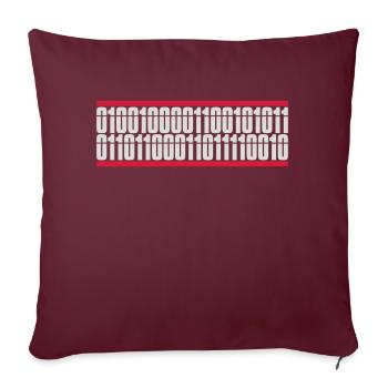 Langage de programme de code binaire - Housse de coussin décorative 45 x 45 cm - bordeaux - Devant
