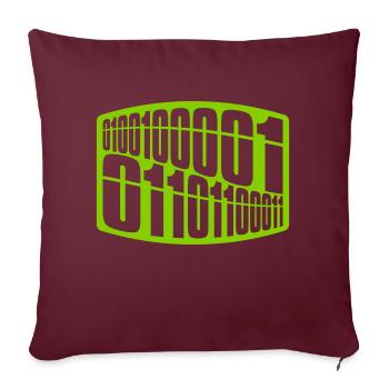 Langage de programme de code binaire - Housse de coussin décorative 45 x 45 cm - bordeaux - Devant