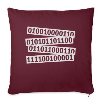 Langage de programme de code binaire - Housse de coussin décorative 45 x 45 cm - bordeaux - Devant