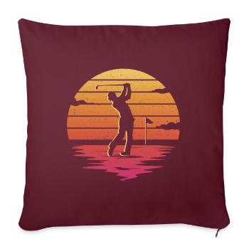 Golf Golfeurs Golfeurs Rétro Golfeurs - Housse de coussin décorative 45 x 45 cm - bordeaux - Devant