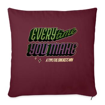 Joke Drive Roman Geek Happy Creativewriting - Housse de coussin décorative 45 x 45 cm - bordeaux - Devant