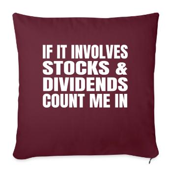 Cours des actions Bourse Bourse Investissement - Housse de coussin décorative 45 x 45 cm - bordeaux - Devant