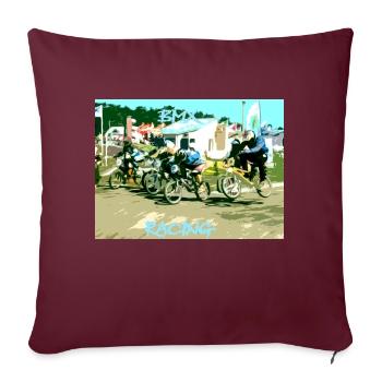 bmx - Housse de coussin décorative 45 x 45 cm - bordeaux - Devant