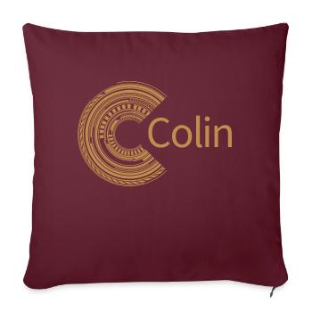 Für Colin - Sofakissenbezug 45 x 45 cm - Burgunderrot - Vorne