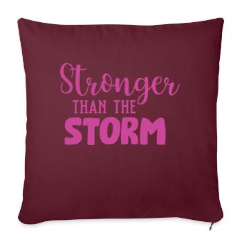 Plus fort que la tempête - Housse de coussin décorative 45 x 45 cm - bordeaux - Devant