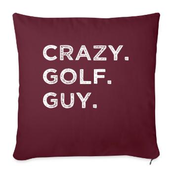 Golf Club GolfiPhoneCase Funny Quote Chaussures de golf - Housse de coussin décorative 45 x 45 cm - bordeaux - Devant