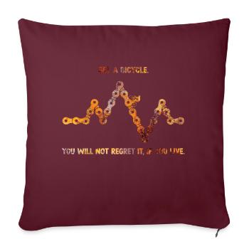 Obtenir un vélo - Housse de coussin décorative 45 x 45 cm - bordeaux - Devant
