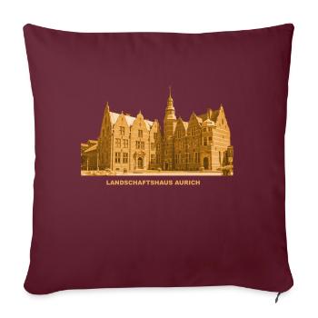 Aurich, Landschaftshaus, Frise orientale, Basse-Saxe - Housse de coussin décorative 45 x 45 cm - bordeaux - Devant