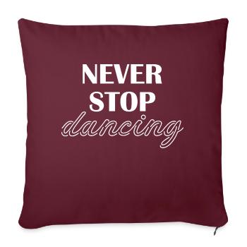 Danse Musique de danse - Housse de coussin décorative 45 x 45 cm - bordeaux - Devant