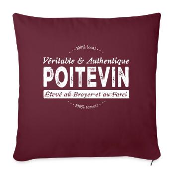 Poitevin du Poitou - Housse de coussin décorative 45 x 45 cm - bordeaux - Devant