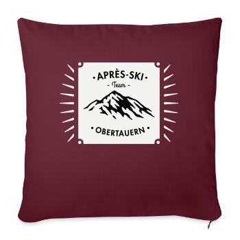 Après-Ski Obertauern - Sofa pillowcase 17,3'' x 17,3'' (45 x 45 cm) - burgundy - Front