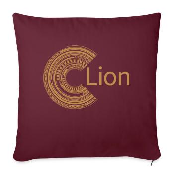 Pour Lion - Housse de coussin décorative 45 x 45 cm - bordeaux - Devant