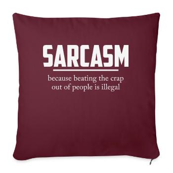 SARCASME - Housse de coussin décorative 45 x 45 cm - bordeaux - Devant
