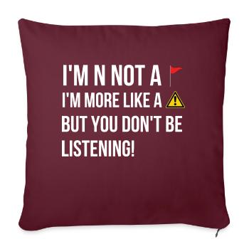 Relation relationnelle Rencontres Dire anglais - Housse de coussin décorative 45 x 45 cm - bordeaux - Devant