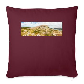 Le mur d’Oštrica (Bedem Grebastica) Croatie - Housse de coussin décorative 45 x 45 cm - bordeaux - Devant