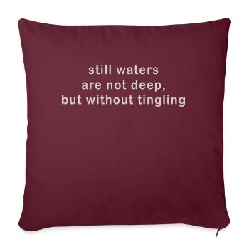 Eaux calmes - Housse de coussin décorative 45 x 45 cm - bordeaux - Devant
