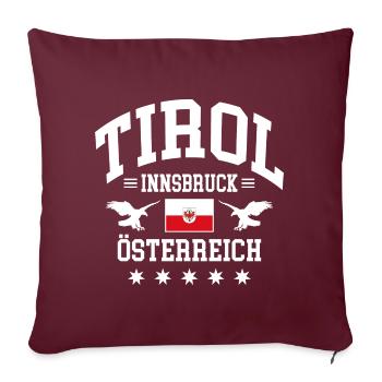 Tirol - Sofakissenbezug 45 x 45 cm - Burgunderrot - Vorne