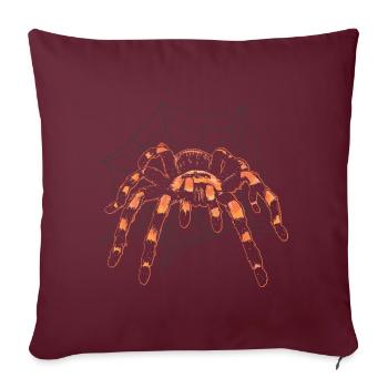 Araignée de compagnie propriétaire de tarentule rétro - Housse de coussin décorative 45 x 45 cm - bordeaux - Devant