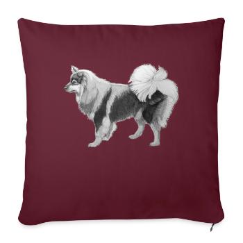 Laponie finlandaise sh - Housse de coussin décorative 45 x 45 cm - bordeaux - Devant