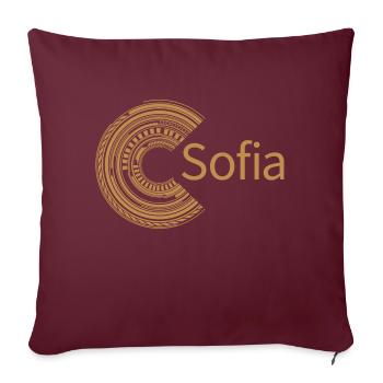 Für Sofia - Sofakissenbezug 45 x 45 cm - Burgunderrot - Vorne
