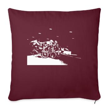 bmx - Housse de coussin décorative 45 x 45 cm - bordeaux - Devant
