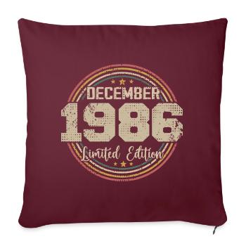Les Légendes Sont Nées En Décembre 1986 - 1986 - Housse de coussin décorative 45 x 45 cm - bordeaux - Devant