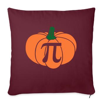 Tarte à la citrouille Pi Professeur de mathématiques Thanksgiving Pi Day - Housse de coussin décorative 45 x 45 cm - bordeaux - Devant